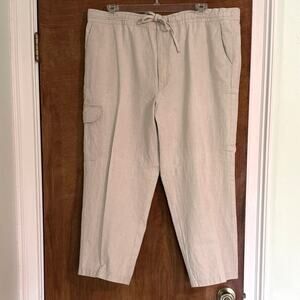 George Foreman cargo pants Size 1XB/1X 45% cotton 55% linen